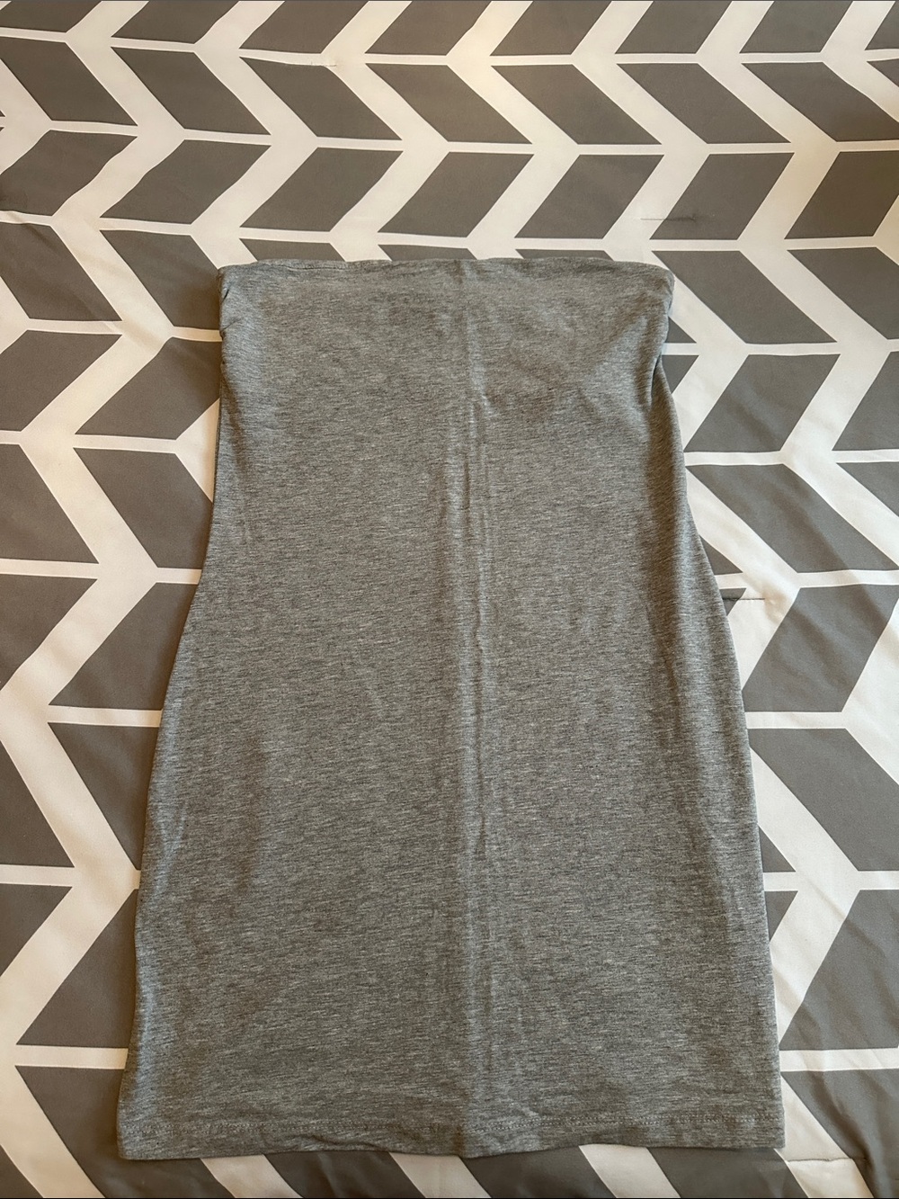 Women’s Strapless Grey Tube Dress